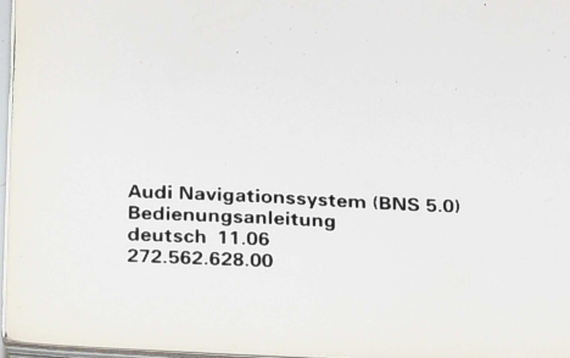 Bordmappe Bordbuch Bedienungsanleitung  Navi BNS 5.0 27256262800 A4 B7 Avant 