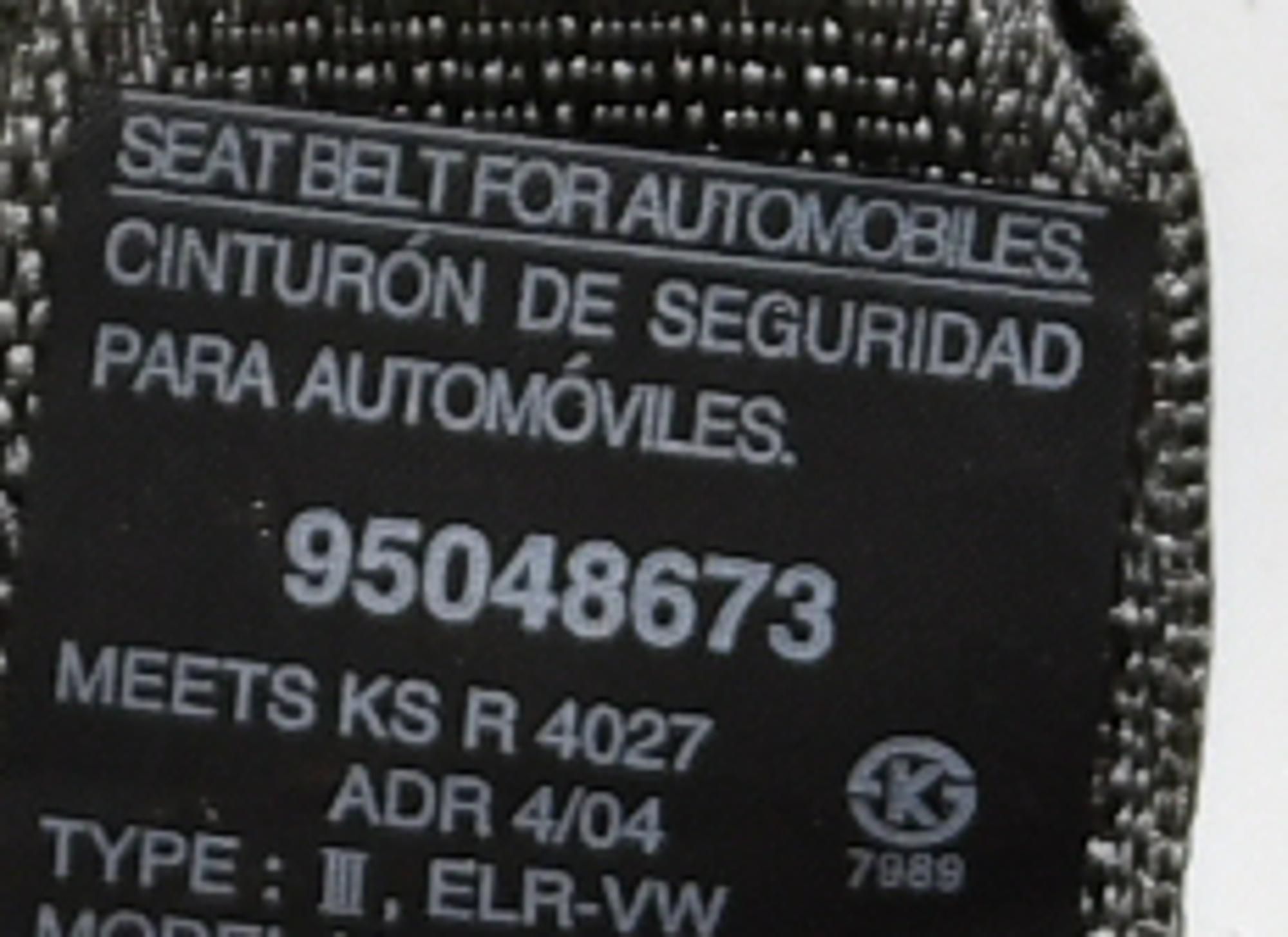 Dreipunkt Sicherheitsgurt Hinten,Links 95048673 Spark M300 Original Chevrolet 