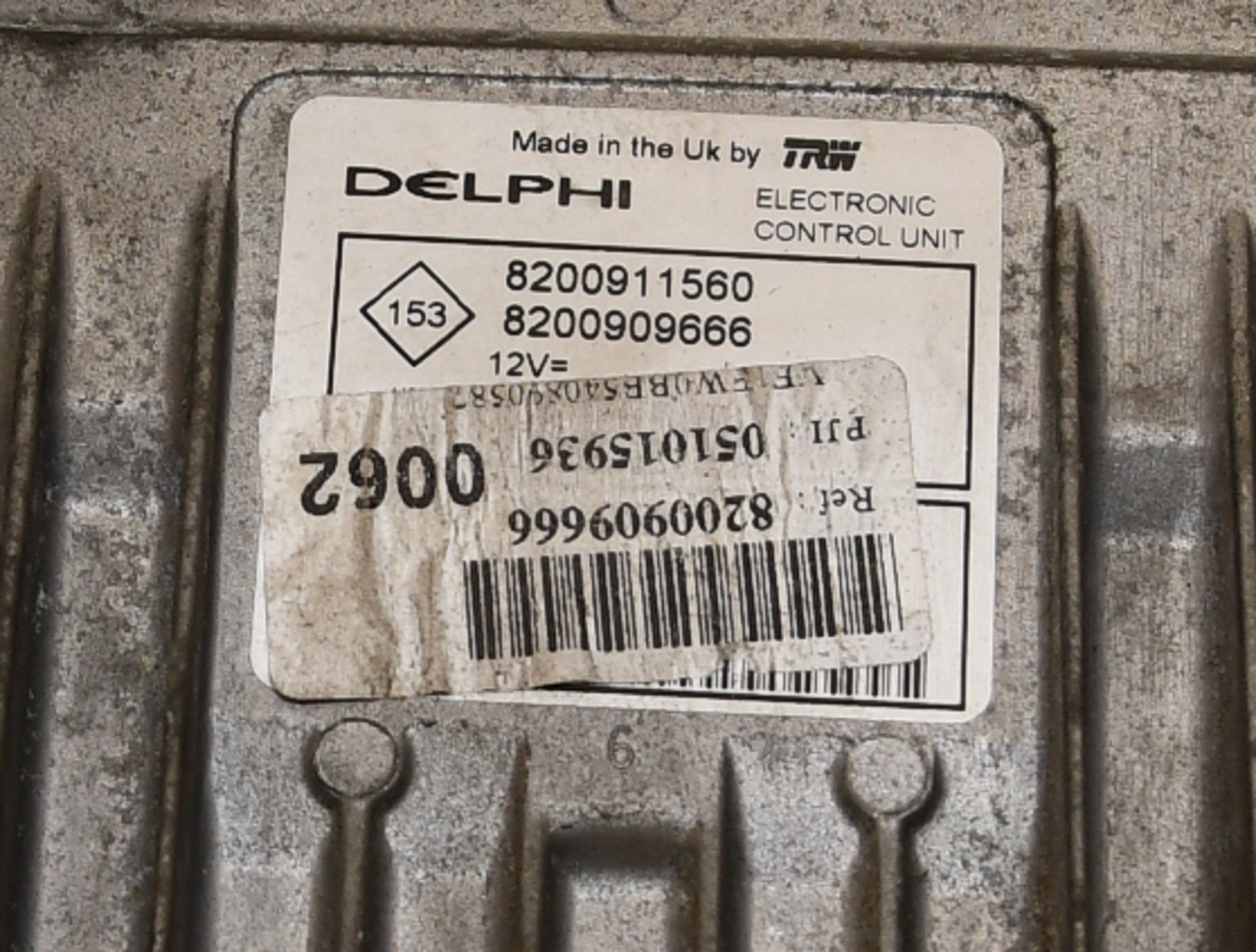 Motorsteuergerät  8200911560 Kangoo II 1.5dCi 63KW K9K802 Original Delphi 