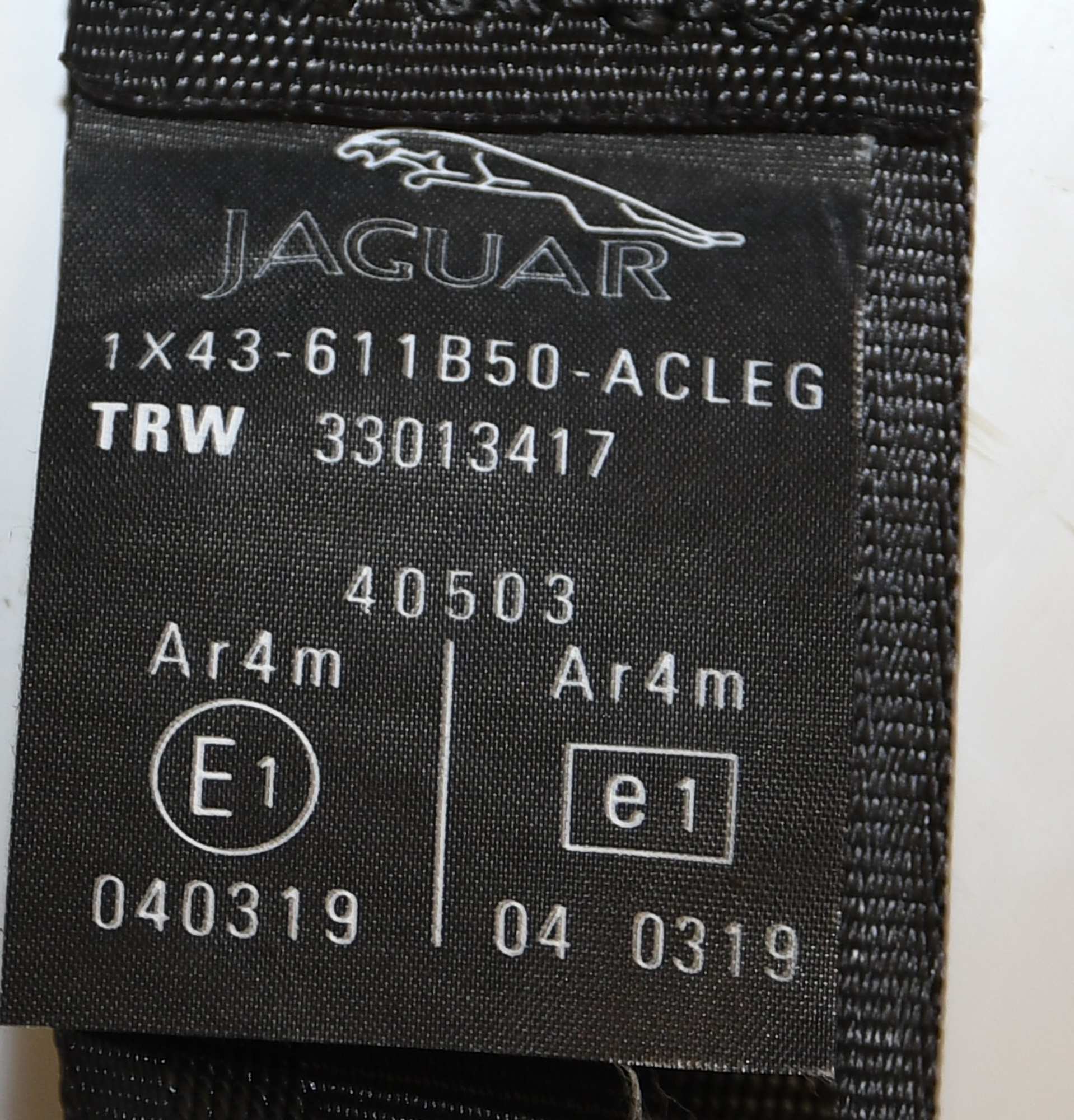 Cintura di sicurezza a tre punti posteriore destra sinistra 1X43-611B50-AC LEG warm grey orig. 